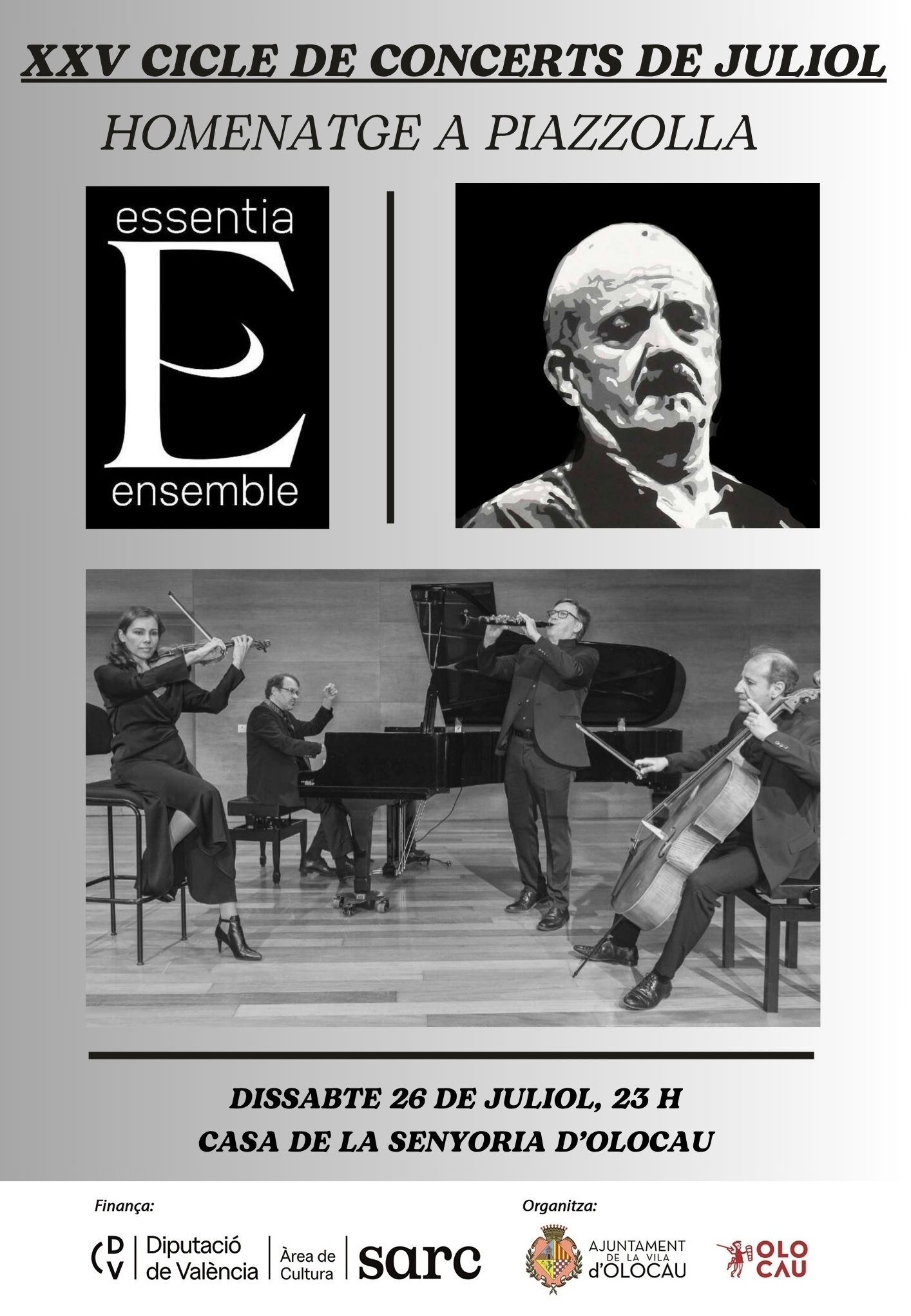 Espectáculo ‘Homenaje a Piazzolla’, de Essentia Ensemble (XXV Ciclo de Conciertos de Julio)